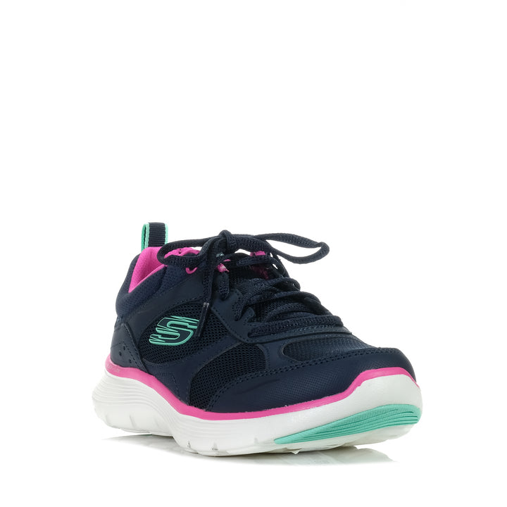 Skechers Flex Appeal 5.0 - Fresh Touch 150202 Navy/Hot Pink, 10 US, 11 US, 6 US, 7 US, 8 US, 9 US, blue, low-tops, Skechers, sneakers, sports, walking, womens