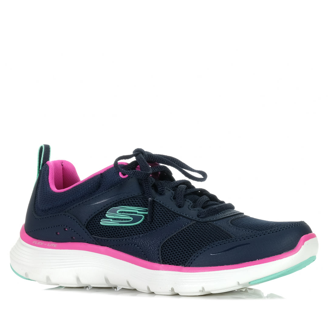 Skechers Flex Appeal 5.0 - Fresh Touch 150202 Navy/Hot Pink, 10 US, 11 US, 6 US, 7 US, 8 US, 9 US, blue, low-tops, Skechers, sneakers, sports, walking, womens