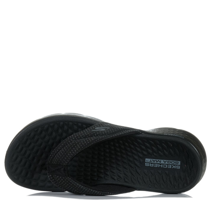 Skechers Go Walk Flex Sandal - Impress 141445 Black/Black, 10 US, 11 US, 6 US, 7 US, 8 US, 9 US, black, flats, jandals, sandals, Skechers, womens