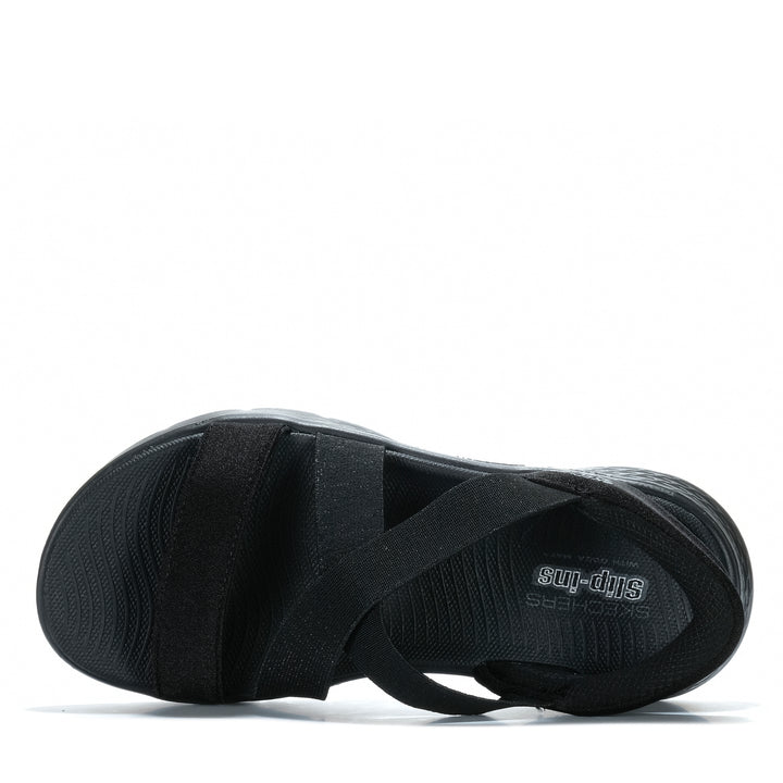 Skechers Go Walk Flex Sandal Glimmer Up Black 141489