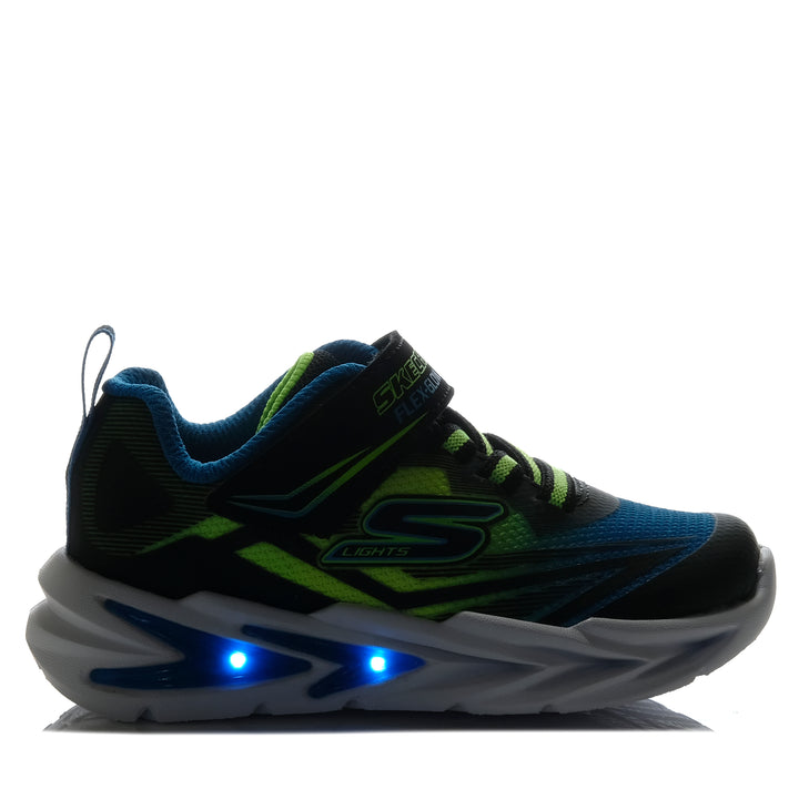 Skechers Infants' S-Lights: Flex-Glow Ultra Black/Blue 400139N Toddler Shoes