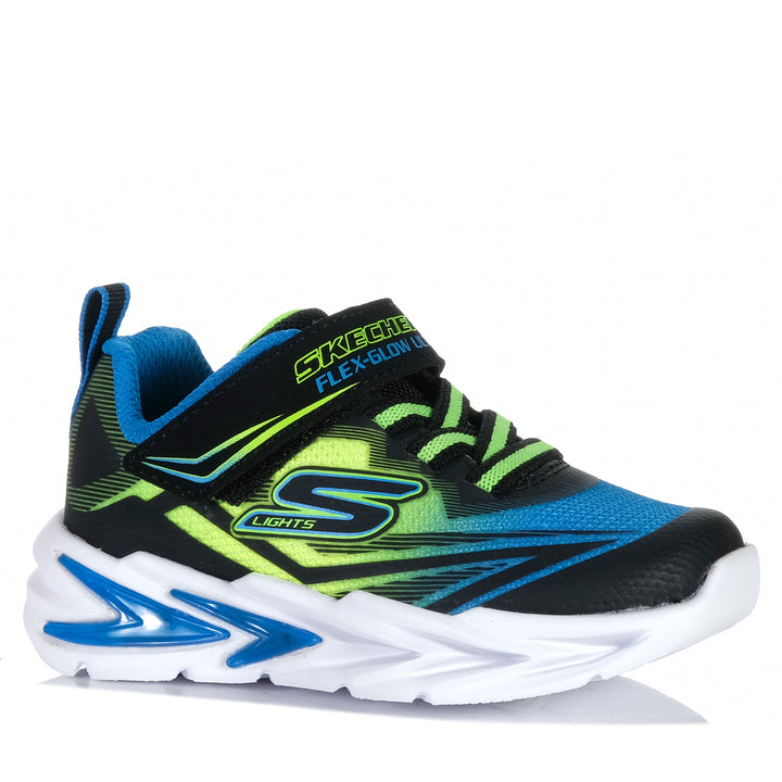 Skechers Infants' S-Lights: Flex-Glow Ultra Black/Blue 400139N Toddler Shoes