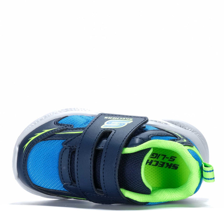 Skechers Infants' S-Lights: Meteor-Lights - Glow Spike Navy 4014 Toddler Shoes