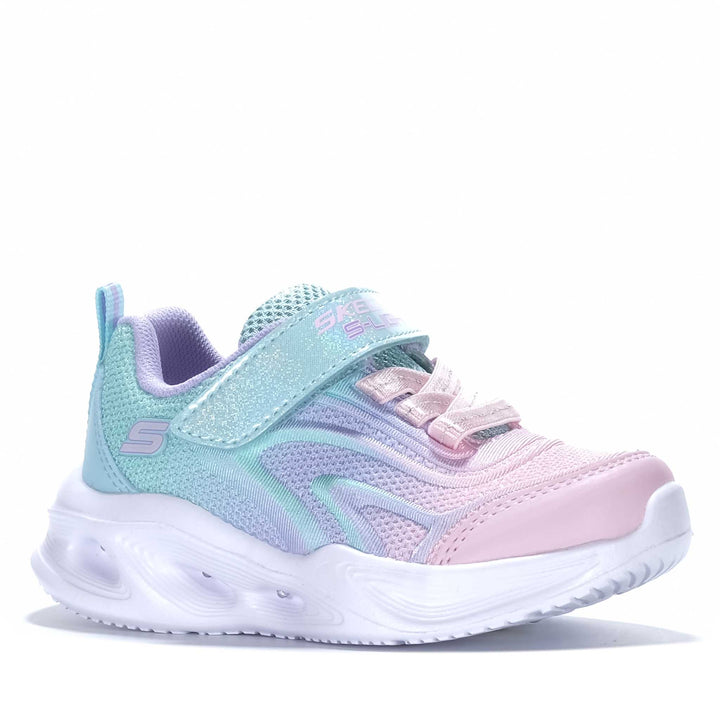 Skechers Infants' S-Lights: Sola Glow - Colour Breeze Aqua 30371 Toddler Shoes