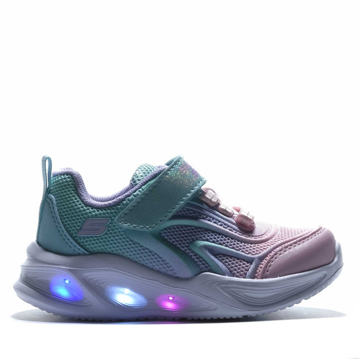 Skechers Infants' S-Lights: Sola Glow - Colour Breeze Aqua 30371 Toddler Shoes