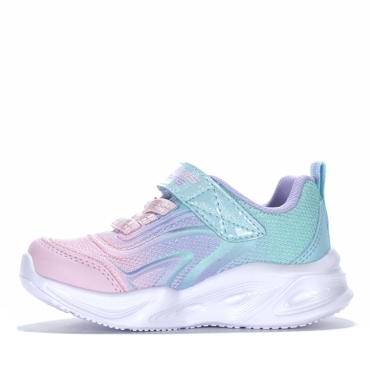 Skechers Infants' S-Lights: Sola Glow - Colour Breeze Aqua 30371 Toddler Shoes