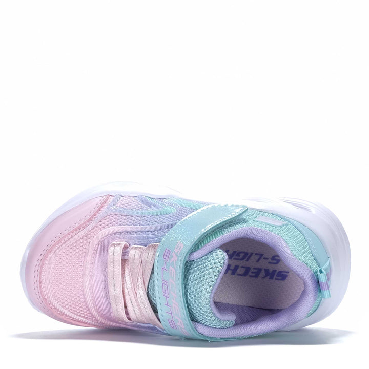 Skechers Infants' S-Lights: Sola Glow - Colour Breeze Aqua 30371 Toddler Shoes