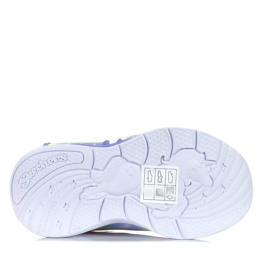 Skechers Infants' Unicorn Chaser 302298N Lavender/Multi, 10 US, 6 US, 7 US, 8 US, 9 US, kids, lights, multi, purple, shoes, Skechers, toddler