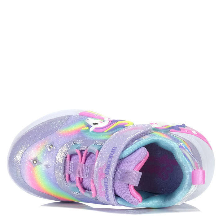 Skechers Infants' Unicorn Chaser 302298N Lavender/Multi, 10 US, 6 US, 7 US, 8 US, 9 US, kids, lights, multi, purple, shoes, Skechers, toddler