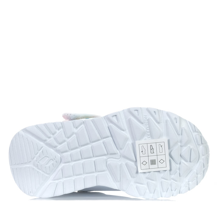 Skechers Infants' x Jgoldcrown: Uno Lite 314078N White, 10 US, 6 US, 7 US, 8 US, 9 US, kids, multi, shoes, Skechers, toddler, white