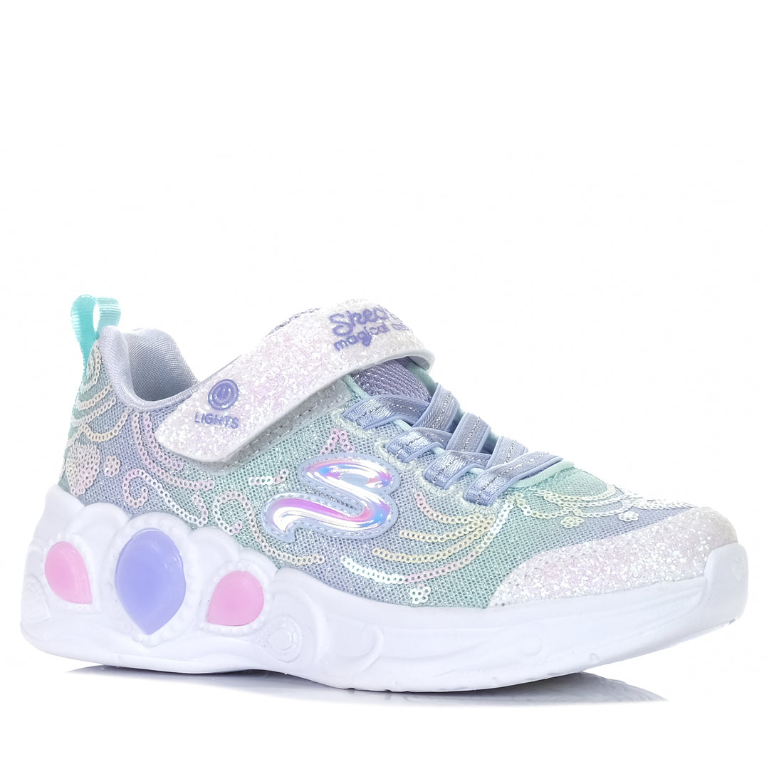 Skechers Kids' Princess Wishes 302686L Lavender/Multi, 1 US, 11 US, 12 US, 13 US, 2 US, 3 US, 4 US, kids, lights, multi, shoes, Skechers, youth