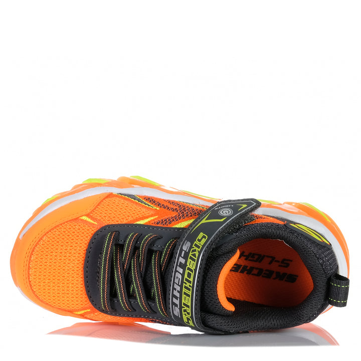 Skechers Kids' S-Lights: Mega Surge 2.0 Orange/Charcoal 400165L Youth Shoes