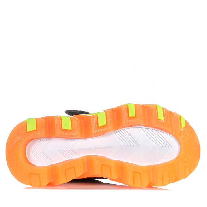 Skechers Kids' S-Lights: Mega Surge 2.0 Orange/Charcoal 400165L Youth Shoes