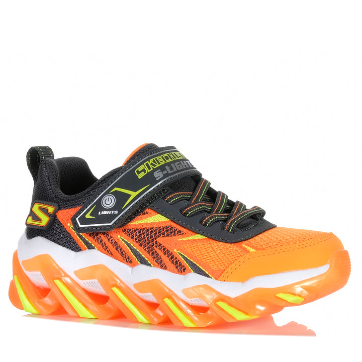 Skechers Kids' S-Lights: Mega Surge 2.0 Orange/Charcoal 400165L Youth Shoes