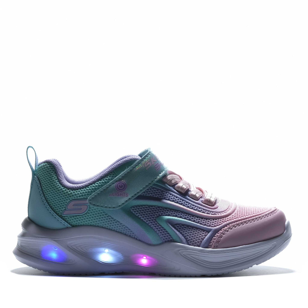 Skechers Kids' S-Lights: Sola Glow - Colour Breeze Aqua 303713L
