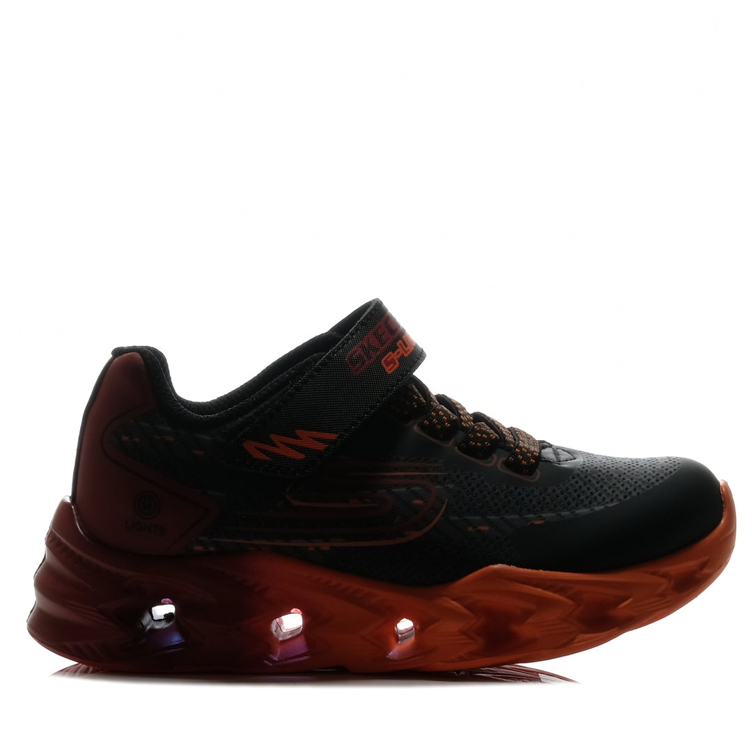 Skechers Kids' S-Lights: Vortex 2.0 - Quantroid Black/Red 400604, Youth