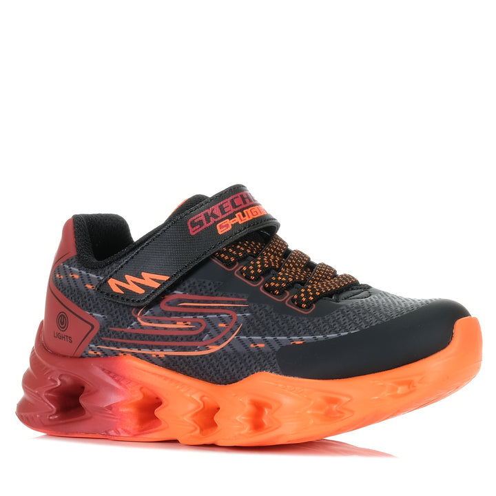 Skechers Kids' S-Lights: Vortex 2.0 - Quantroid Black/Red 400604