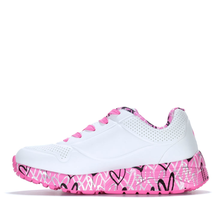 Skechers Kids' Uno Lite - Lovely Luv White/Pink 314976L Youth Shoes