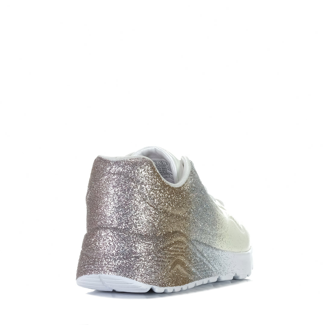 Skechers Kids' Uno Lite - Metallic Shimmers 310393L White Multi, Youth