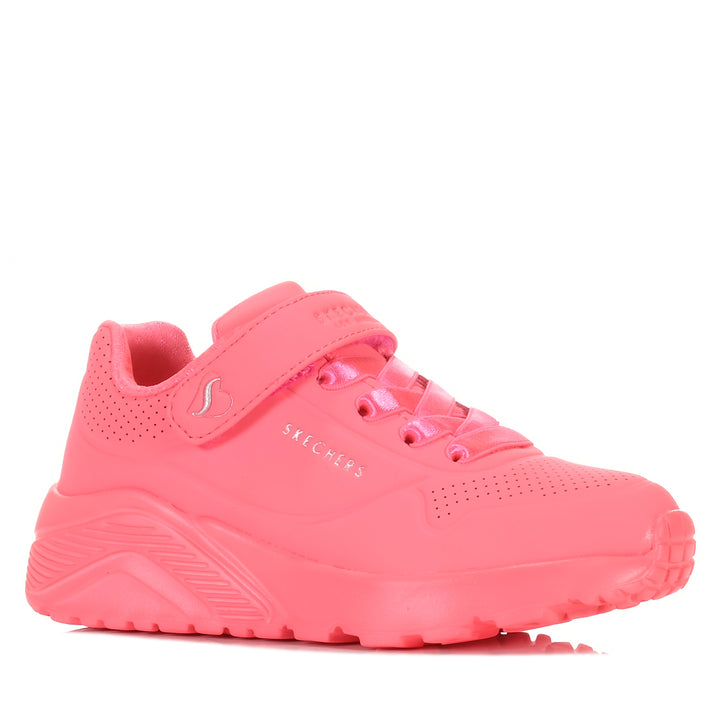 Skechers Kids' Uno Lite 310451L Neon Pink/Coral, 11 US, 2 US, 3 US, 4 US, 5 US, kids, pink, shoes, Skechers, youth