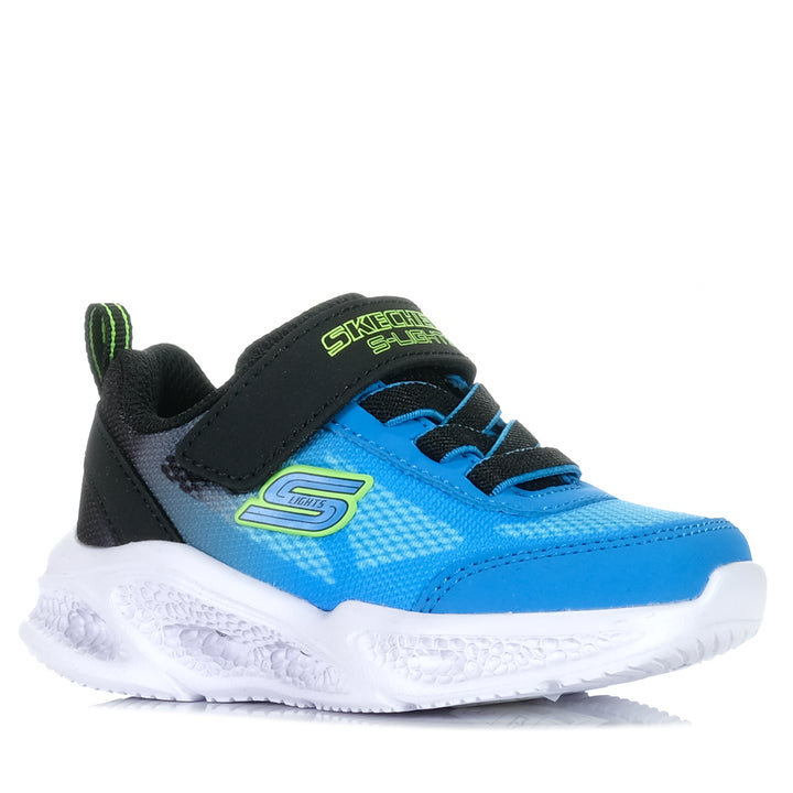 Skechers Meteor-Lights 401495N Black/Blue, 10 US, 6 US, 7 US, 8 US, 9 US, kids, lights, multi, shoes, Skechers, toddler