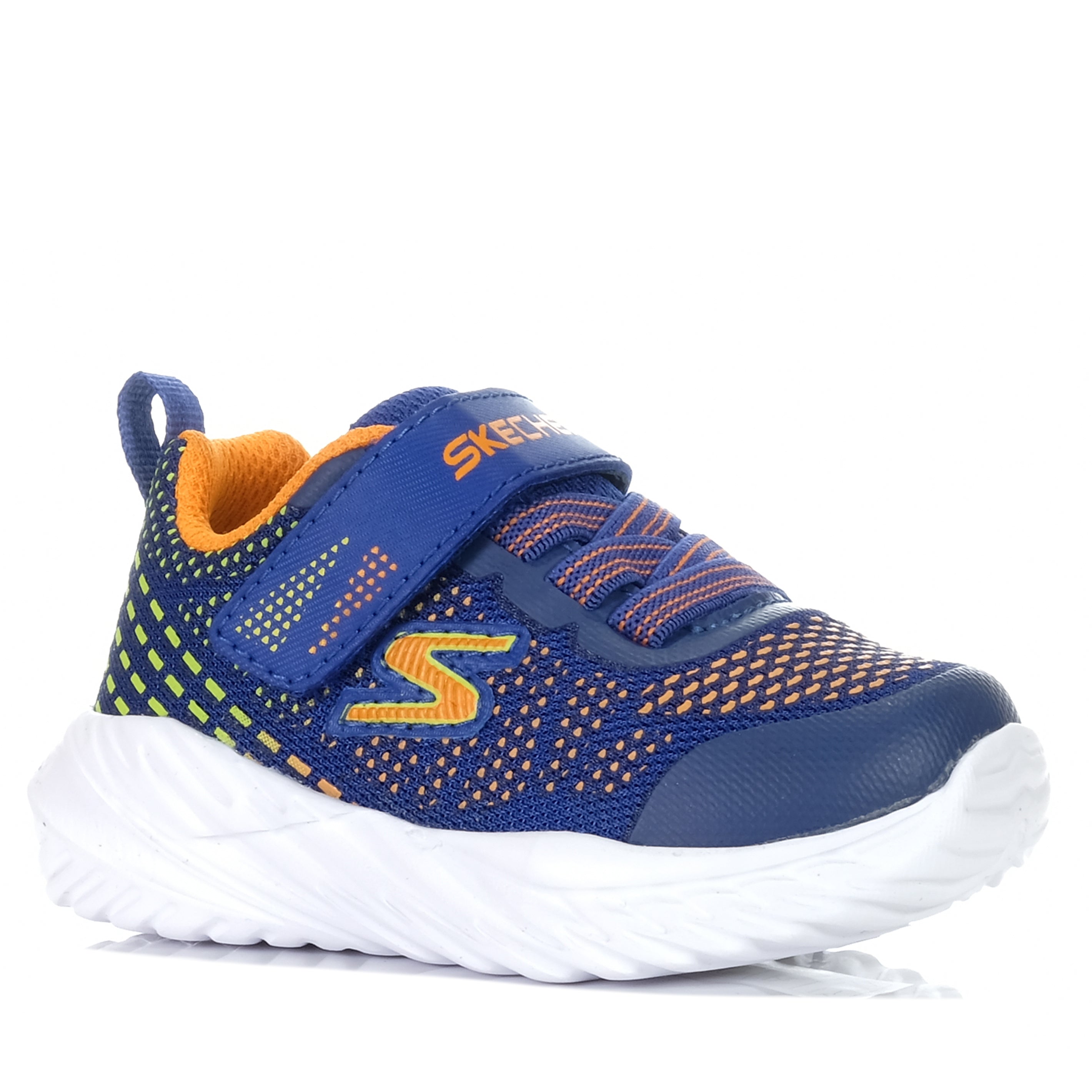 Blue and orange clearance skechers