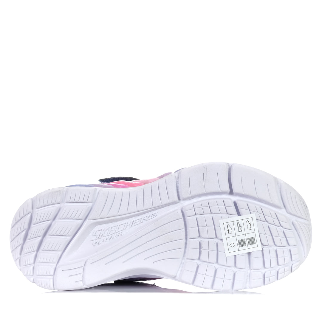 Skechers Rainbow Cruisers 303721L Navy/Multi, 1 US, 11 US, 12 US, 13 US, 2 US, 3 US, 4 US, kids, lights, multi, shoes, Skechers, youth