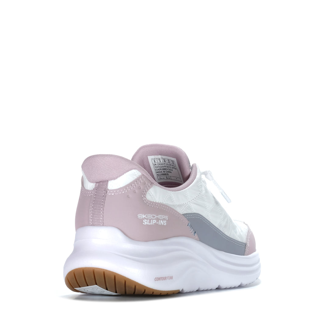 Skechers Slip-Ins: Contour Foam - Cozy Fit White/Lavender 150404 Womens Sneakers