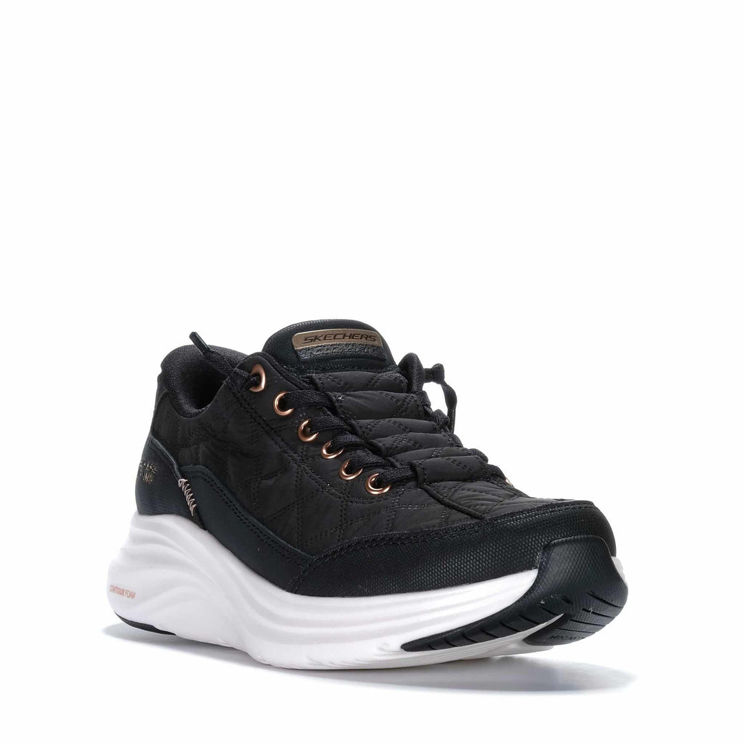 Skechers Slip-Ins: Contour Foam - Golden Hour Black/Rose Gold 15 Womens Sneakers