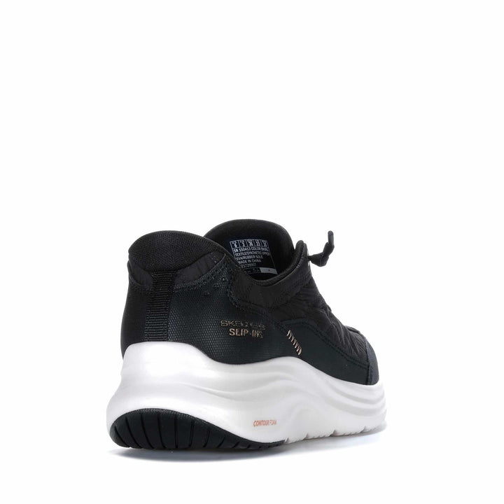Skechers Slip-Ins: Contour Foam - Golden Hour Black/Rose Gold 15 Womens Sneakers