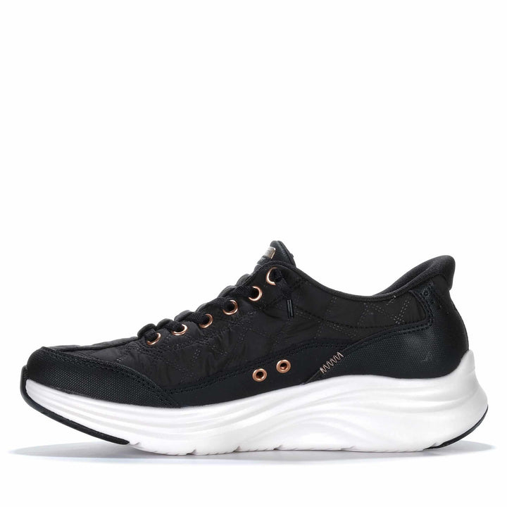 Skechers Slip-Ins: Contour Foam - Golden Hour Black/Rose Gold 15 Womens Sneakers