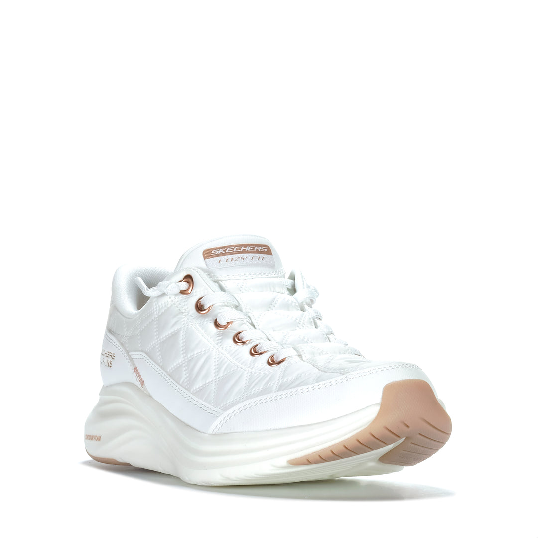 Skechers Slip-Ins: Contour Foam - Golden Hour White/Rose Gold 15 Womens Sneakers
