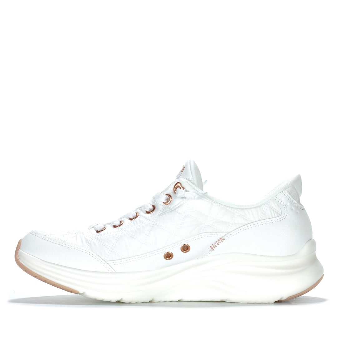 Skechers Slip-Ins: Contour Foam - Golden Hour White/Rose Gold 15 Womens Sneakers
