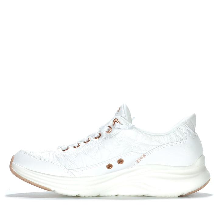 Skechers Slip-Ins: Contour Foam - Golden Hour White/Rose Gold 15 Womens Sneakers