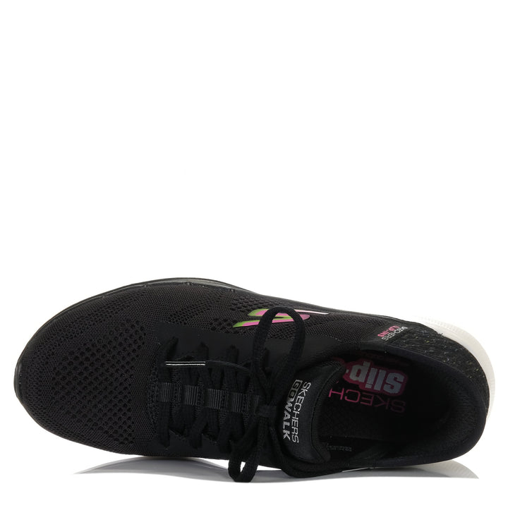 Skechers Slip-Ins: GOwalk 6 - Vivid Idea 124627 Black/Multi, 10 US, 11 US, 6 US, 7 US, 8 US, 9 US, black, skechers, sports, walking, womens