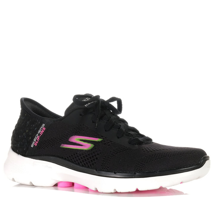 Skechers Slip-Ins: GOwalk 6 - Vivid Idea 124627 Black/Multi, 10 US, 11 US, 6 US, 7 US, 8 US, 9 US, black, skechers, sports, walking, womens