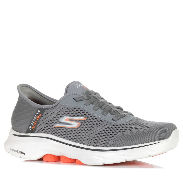 Skechers Slip-Ins: GOwalk 7 - Free Hand 2 216648 Grey/Orange, Mens