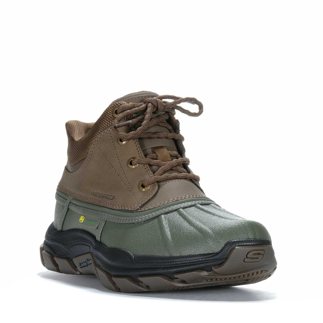 Skechers Slip-Ins John Deere Waterproof Respected Brown 256026 Mens Boots
