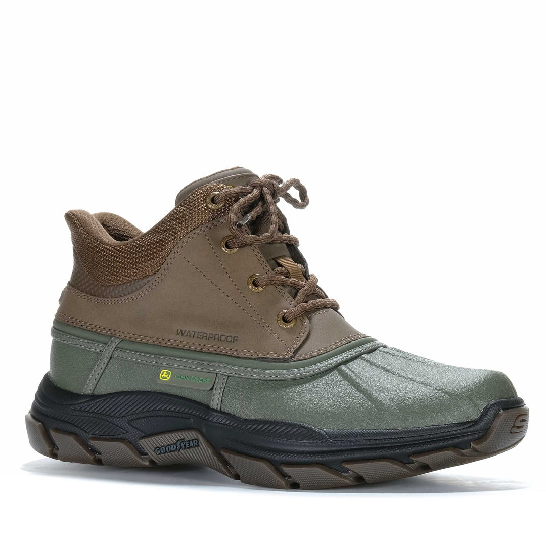 Skechers Slip-Ins John Deere Waterproof Respected Brown 256026 Mens Boots