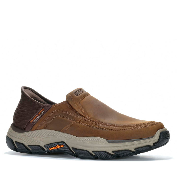 Skechers Slip-Ins: Respected - Elgin X-Wide 204810WW Dark Brown Mens Walking & Running