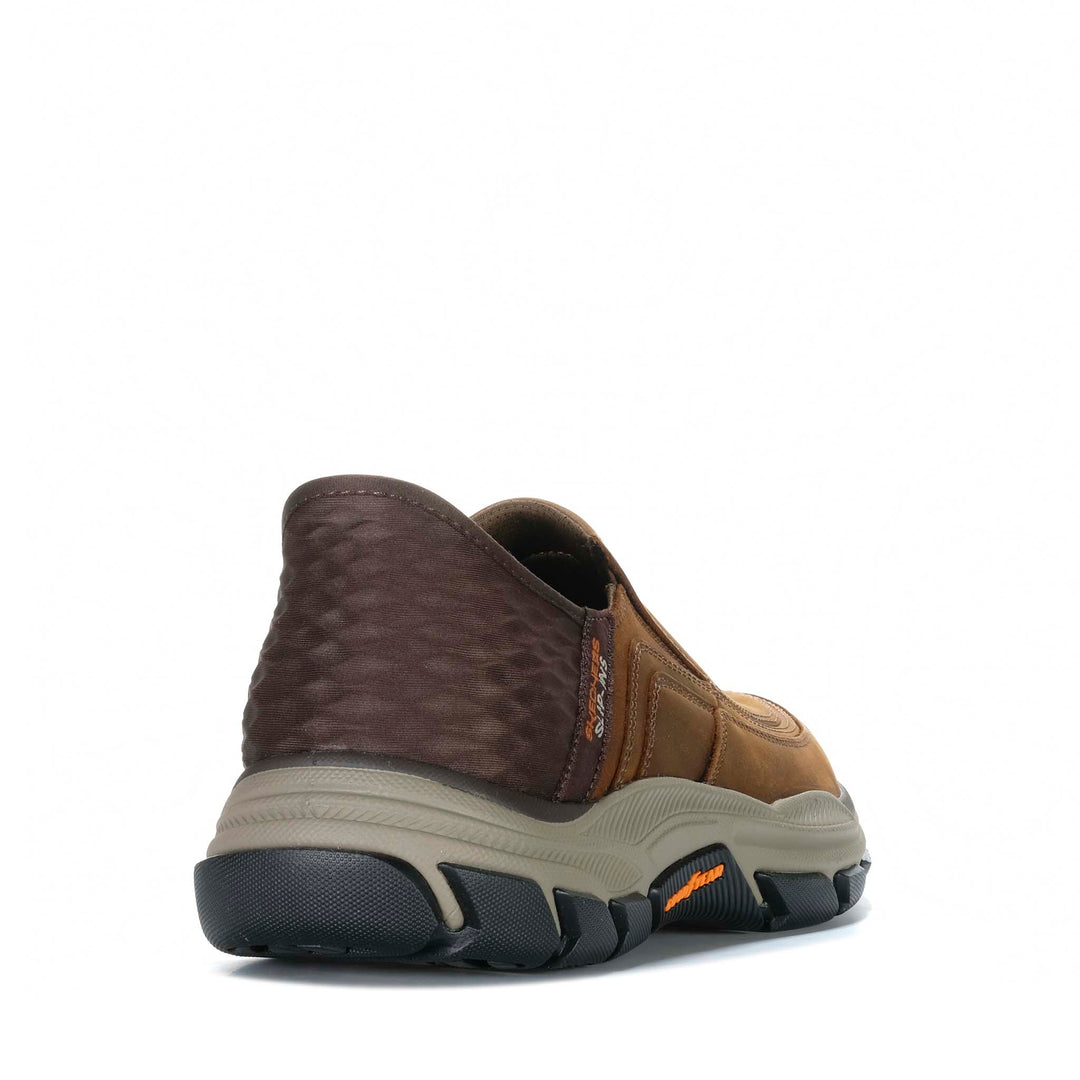 Skechers Slip-Ins: Respected - Elgin X-Wide 204810WW Dark Brown Mens Walking & Running