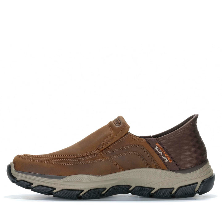 Skechers Slip-Ins: Respected - Elgin X-Wide 204810WW Dark Brown Mens Walking & Running