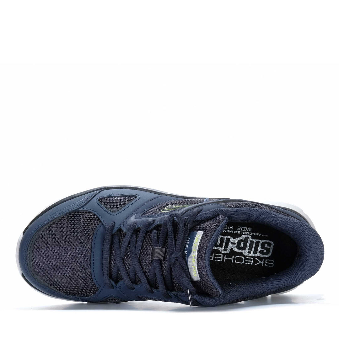 Skechers Slip-Ins: Track - Ezral Wide Fit Navy/Lime 233039W Mens Shoes