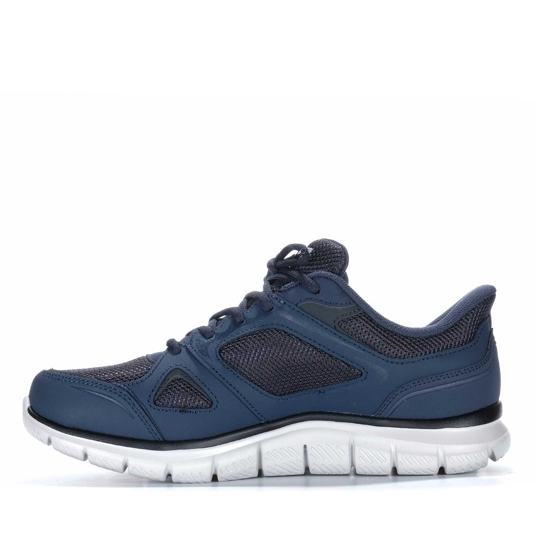 Skechers Slip-Ins: Track - Ezral Wide Fit Navy/Lime 233039W Mens Shoes
