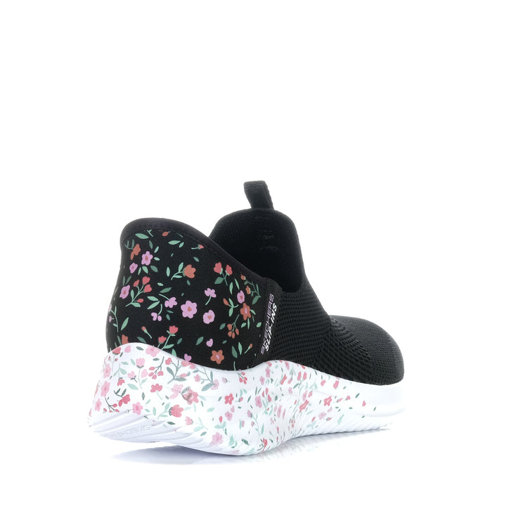 Skechers Slip-Ins: Ultra Flex 3.0 - Bloom On 150179 Black Multi, Womens, black, flats, floral, multi, shoes, skechers, slip ins, womens