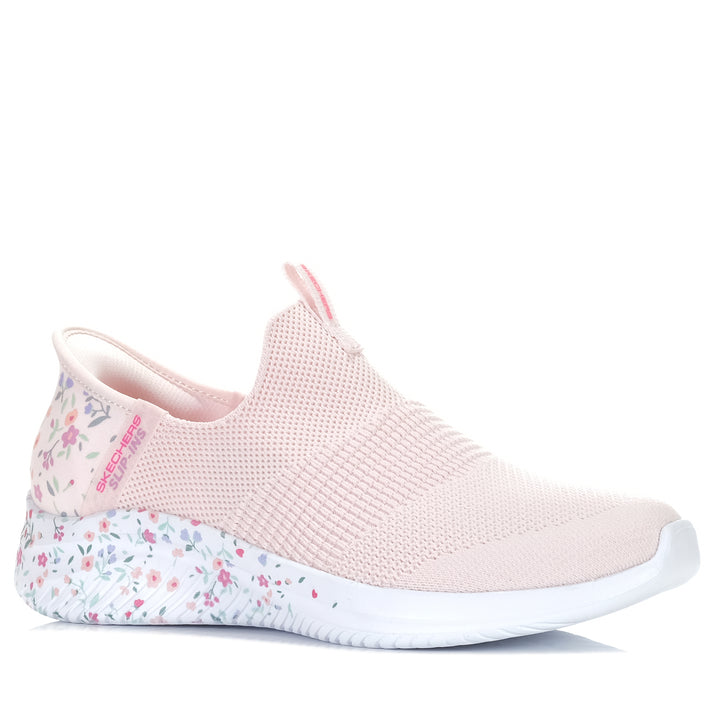 Skechers Slip-Ins: Ultra Flex 3.0 - Bloom On 150179 Pink/Multi, 10 US, 11 US, 6 US, 7 US, 8 US, 9 US, flats, floral, multi, pink, shoes, Skechers, slip ins, womens