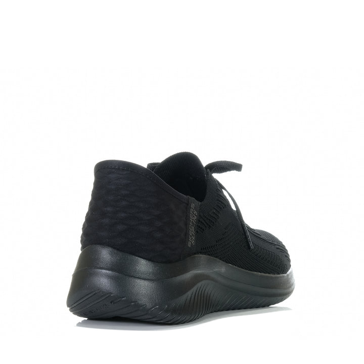 Skechers Slip-Ins: Ultra Flex 3.0 - Brilliant Path Black/Black, 10 us, 11 us, 6 us, 7 us, 8 us, 9 us, black, flats, low-tops, shoes, skechers, sneakers, womens