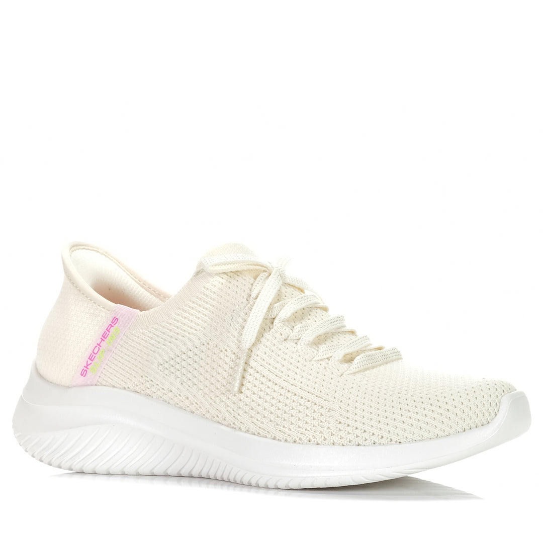 Skechers Slip-Ins: Ultra Flex 3.0 - Elevated Motion 150457 Natural, 10 US, 11 US, 6 US, 7 US, 8 US, 9 US, flats, low-tops, shoes, Skechers, slip ins, sneakers, white, womens