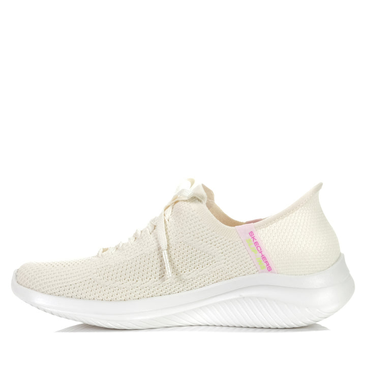 Skechers Slip-Ins: Ultra Flex 3.0 - Elevated Motion 150457 Natural, 10 US, 11 US, 6 US, 7 US, 8 US, 9 US, flats, low-tops, shoes, Skechers, slip ins, sneakers, white, womens