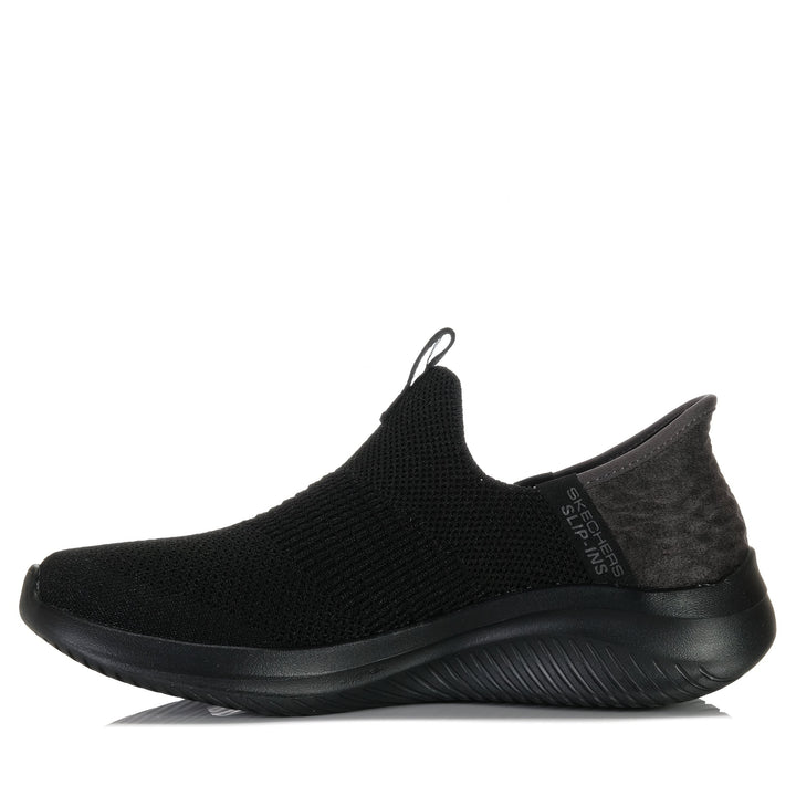 Skechers Slip-Ins: Ultra Flex 3.0 - Smooth Step Black/Black, 10 us, 11 us, 6 us, 7 us, 8 us, 9 us, black, flats, low-tops, shoes, skechers, sneakers, womens